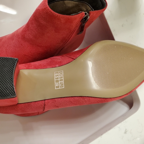 Women Chunky Block Mid High Heel Boots - Picture 4 of 5